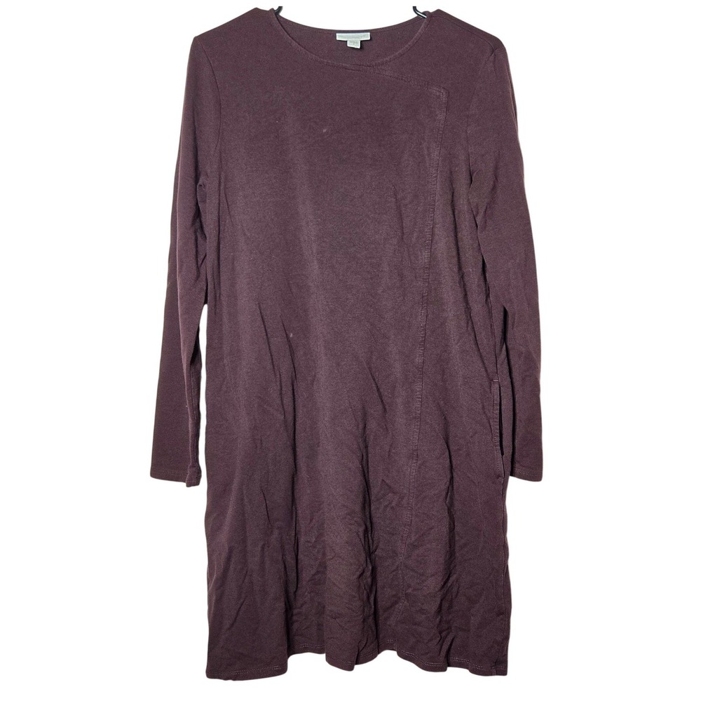 Pure Jill Long Sleeve Shift Dress Small Lagenlook Quiet Luxury Modest Jewel Tone